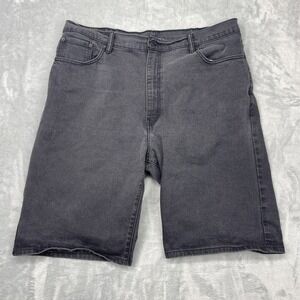 Levi's 569 Bermuda Jean Shorts Mens 42 Gray High Rise Red Tab Casual Outdoor